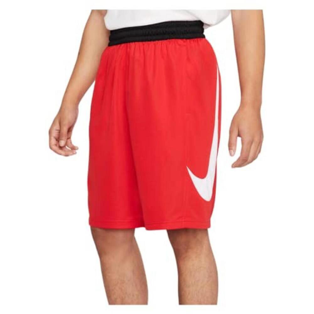 Nike Men's HBR Loose Fit Basketball Shorts Red Medium CU4327-657